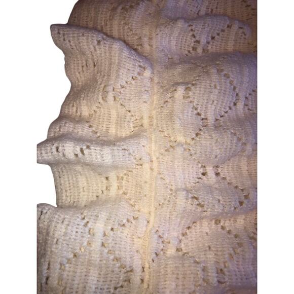 Touch Screen Gloves Scarf Infinity Ruffle Winter White Ivory Coquette Girlie - Picture 5 of 5